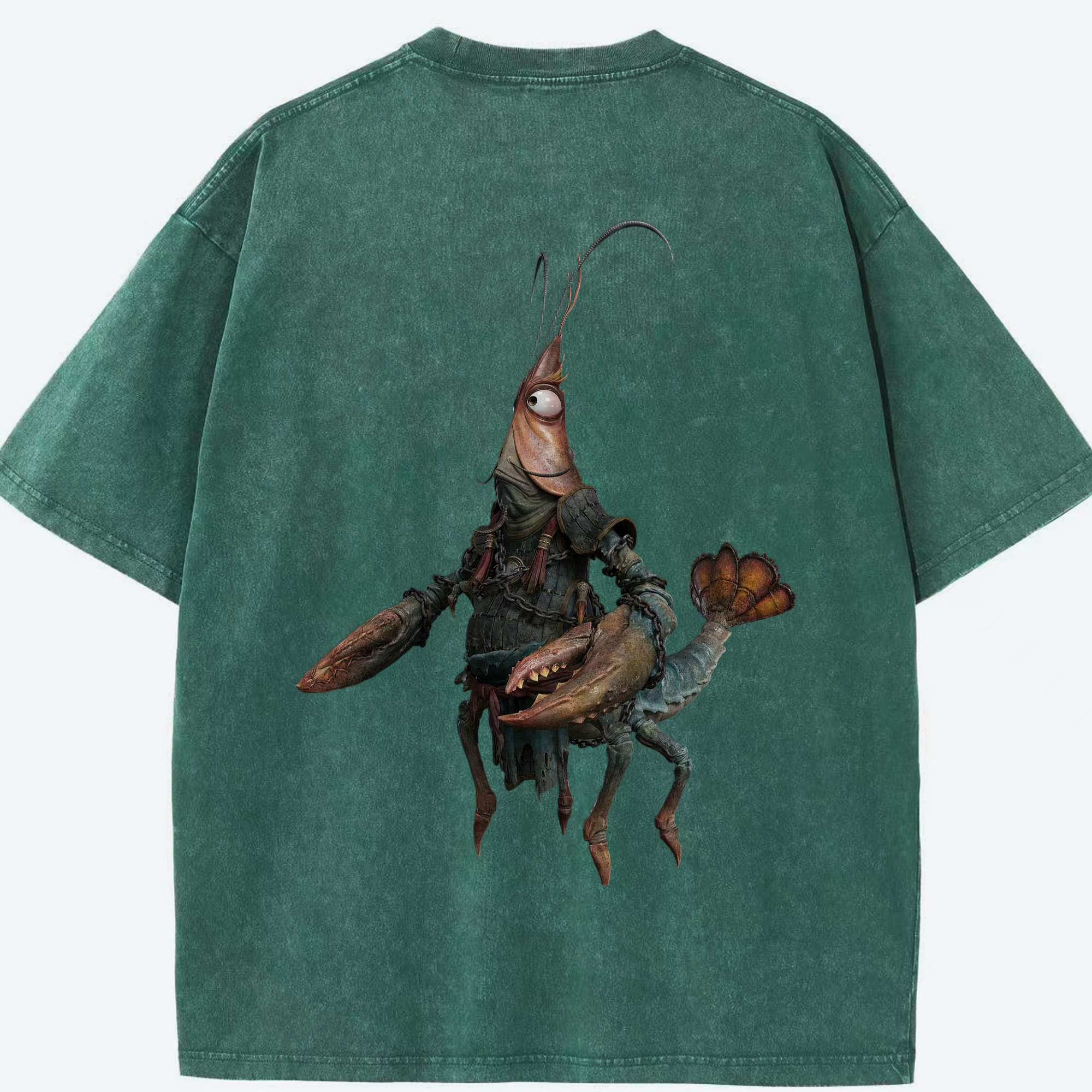 （画像用） Ne Zha 2 ナタ 魔童の大暴れ 綿100% ヴィンテージ風 半袖Tシャツ（背面プリント）
